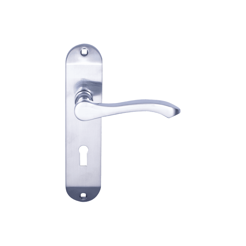 DH180A31L Poignée de porte de levier intelligent sur la plaque chromée en satin
