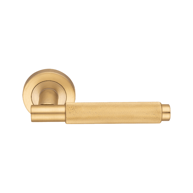 Levier de texture tactile en aluminium tactile sur la poignée de la porte rose en laiton