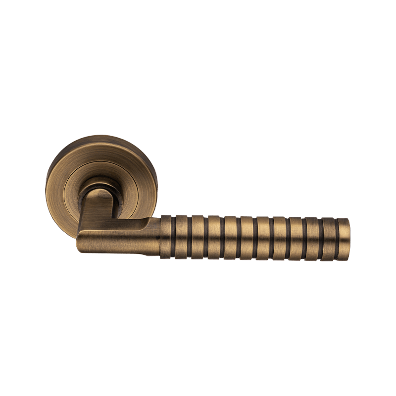 Spirale sur le levier de porte poignée Matt Antique Bronze